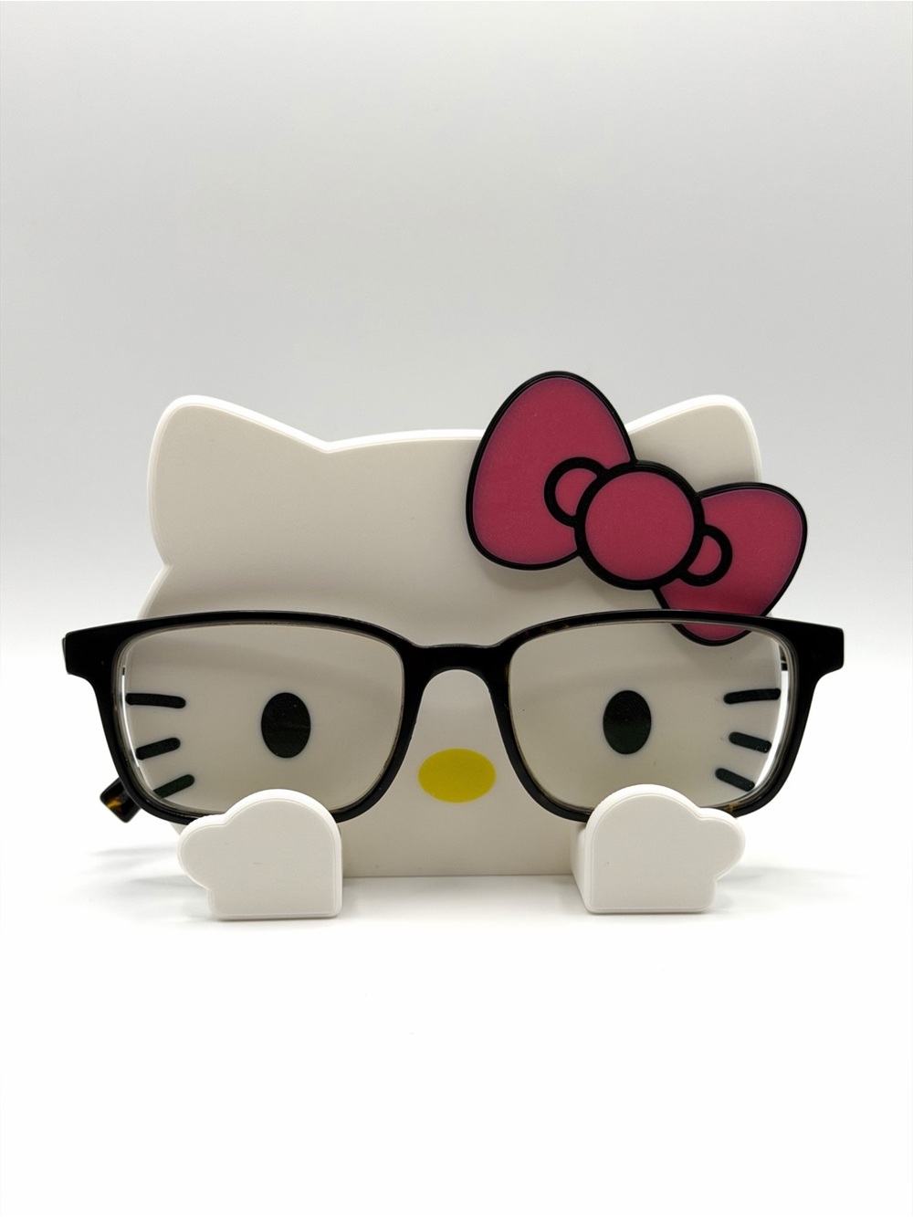 Hello Kitty White Face Eyeglass Stand with Pink Bow